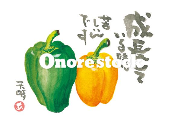 ピーマン　成長している時は苦しいんです　天晴