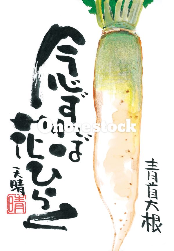 青首大根　念ずれば花ひらく　天晴