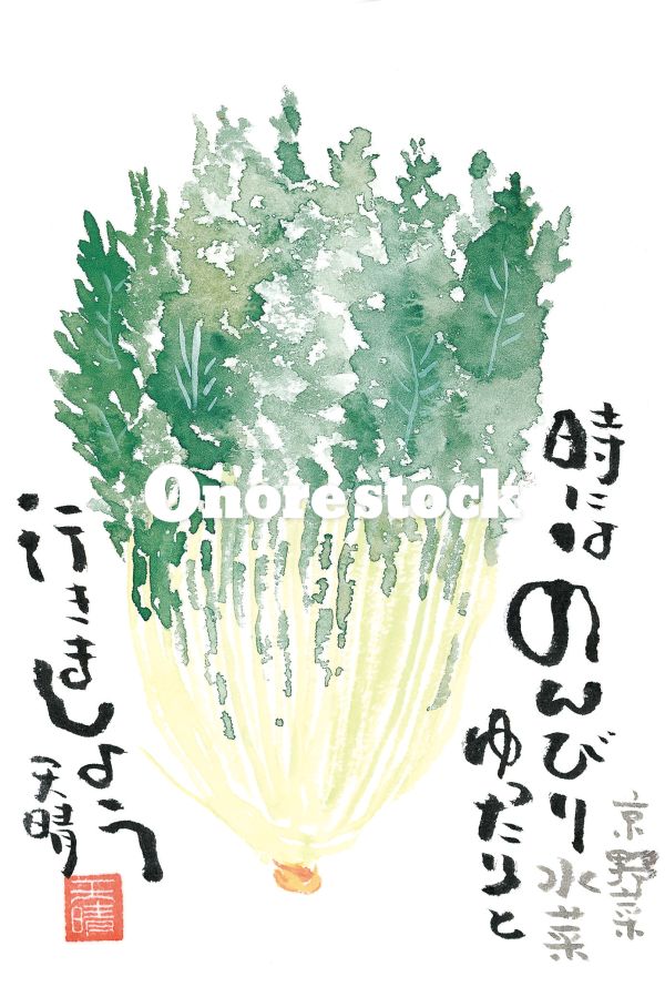 京野菜 水菜　時にはのんびりゆったりと行きましょう　天晴